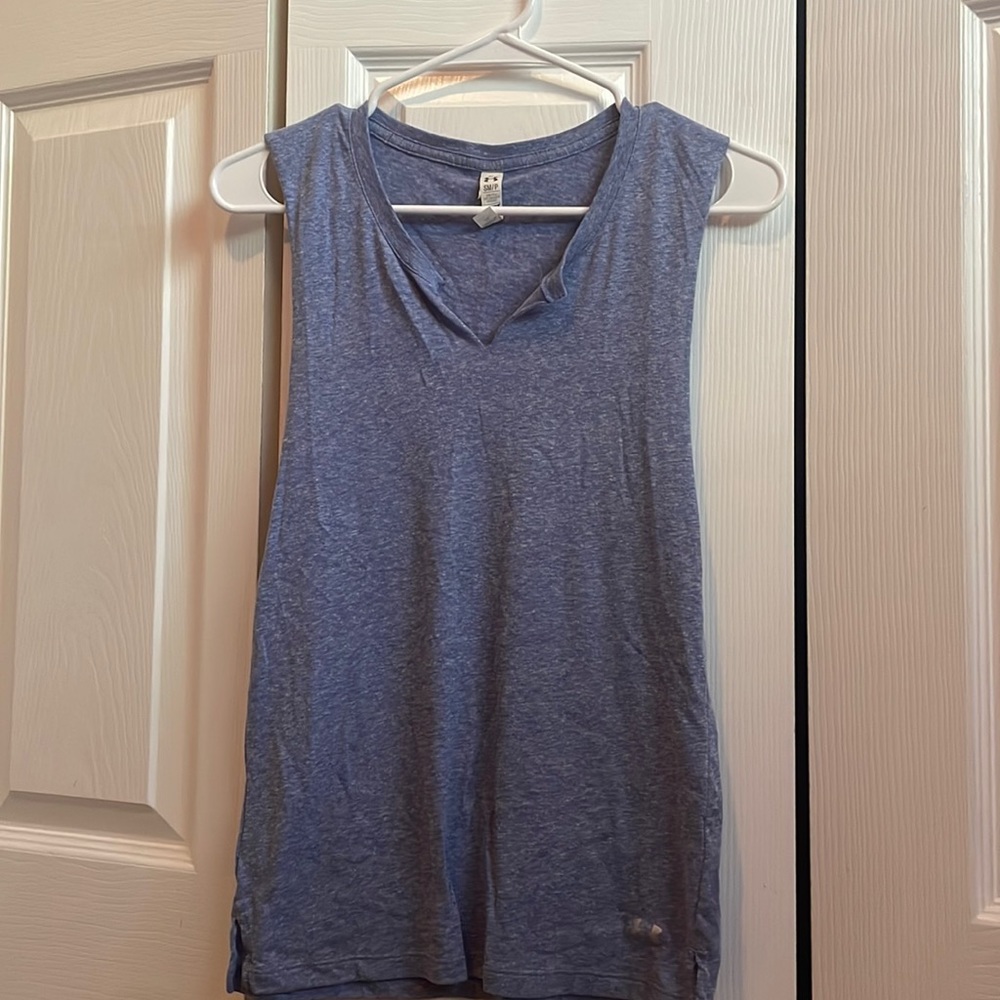 under amour blue golf tank top